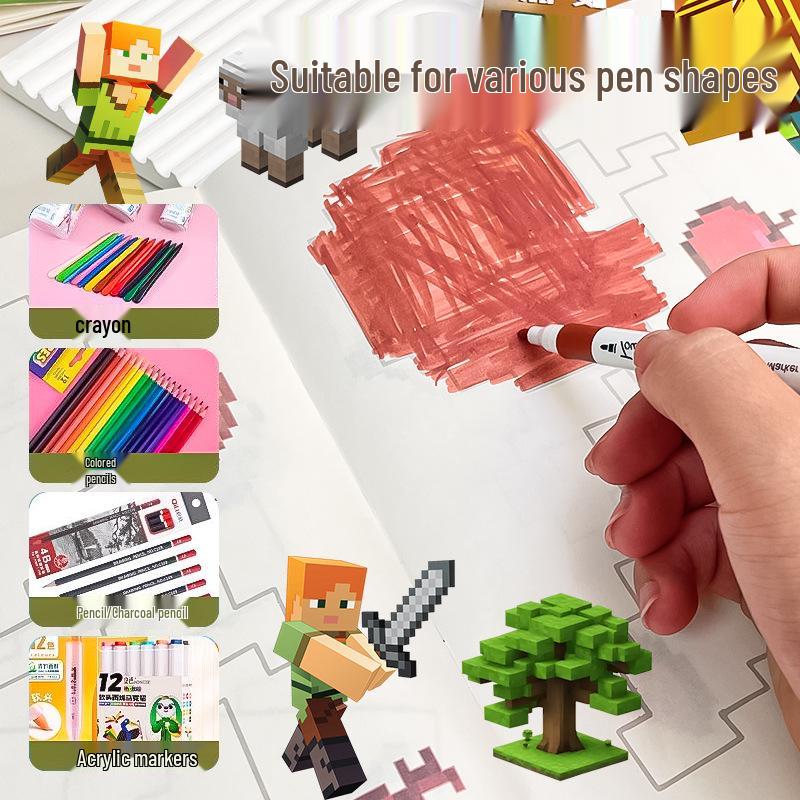 My World Draft Sketchbook: Children's Hand-Painted Drawing & Coloring Book for Anime Sketching