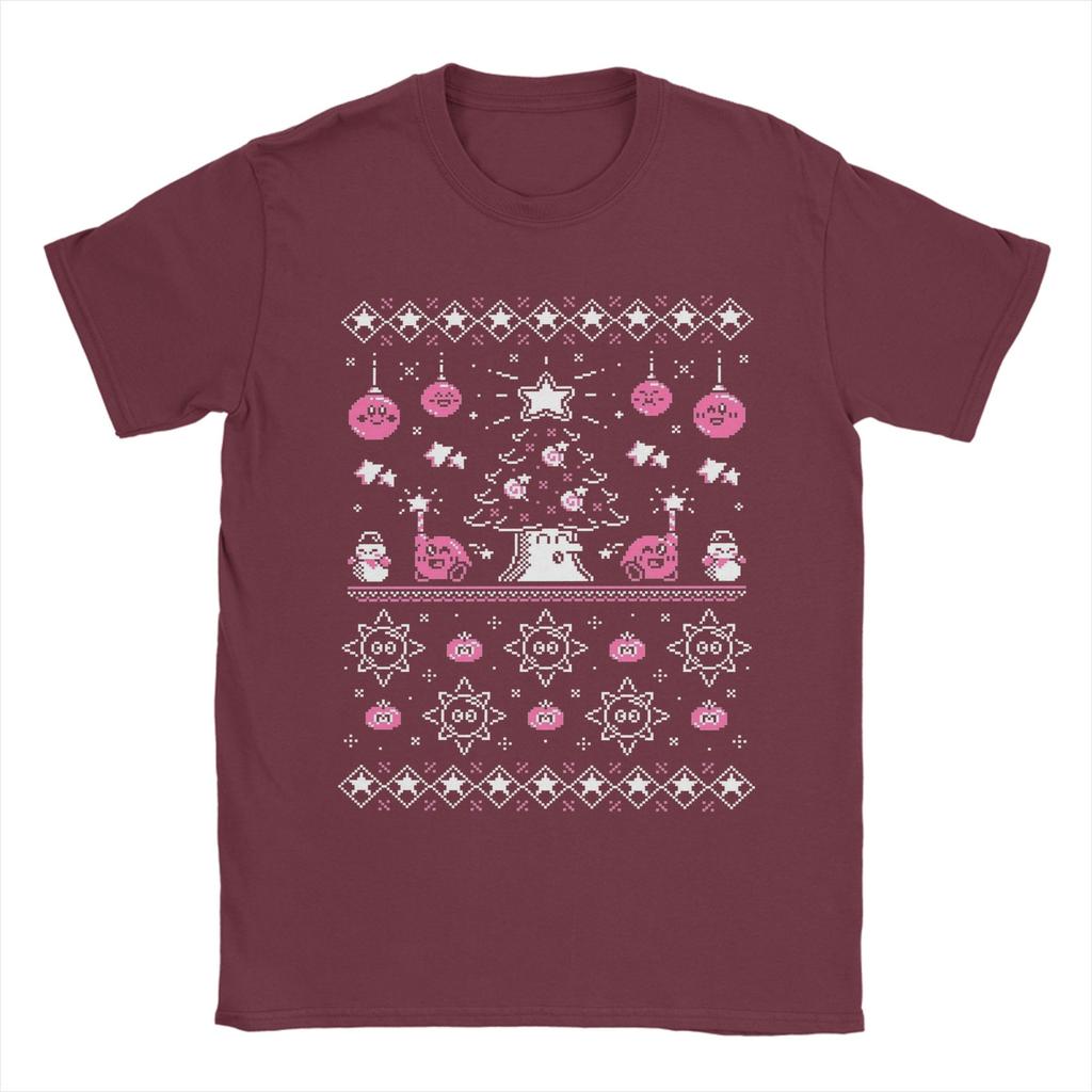 Leisure Superstar Sweater Kirbys TShirts Men Crewneck Cotton T Shirt Short Sleeve Tees Gift Idea Tops