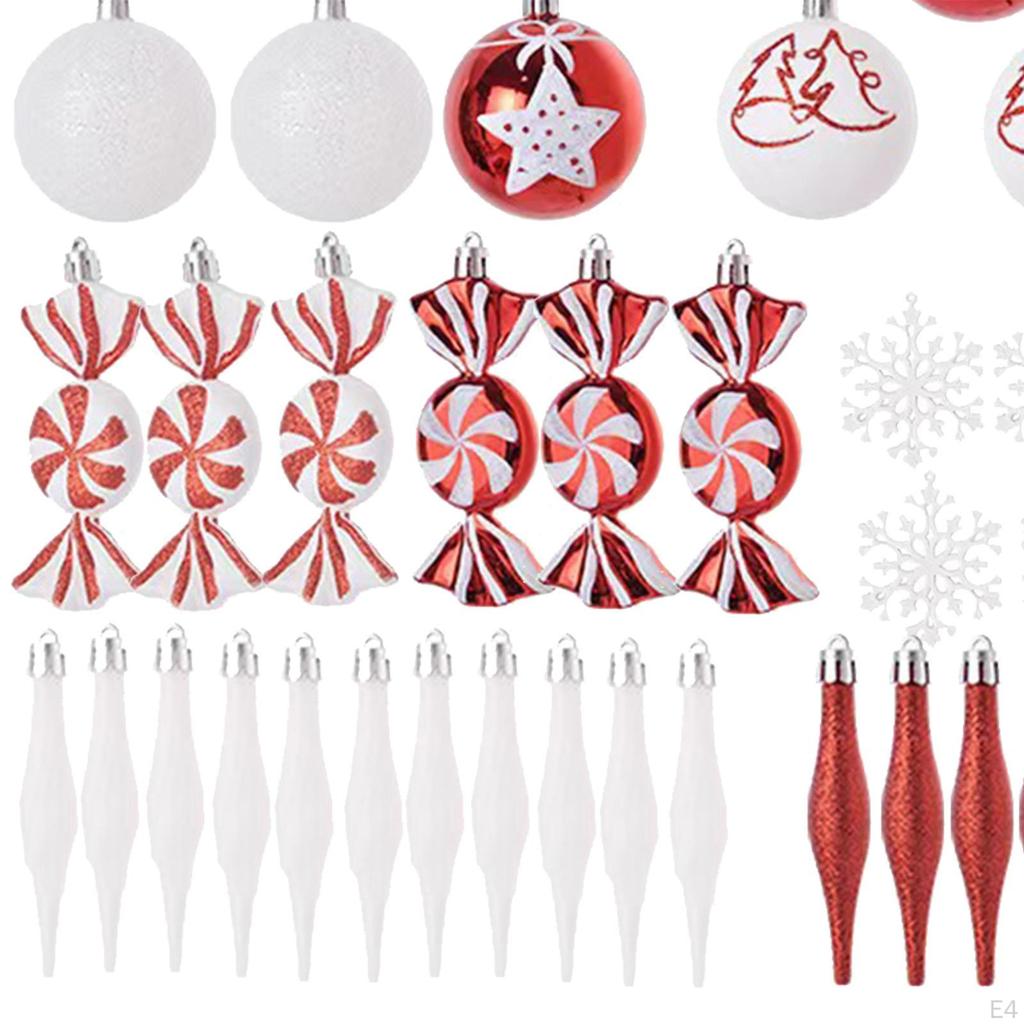 Ball Ornaments Decorative Shatterproof DIY Tree Decorations for Holiday, , Festive Photo Prop