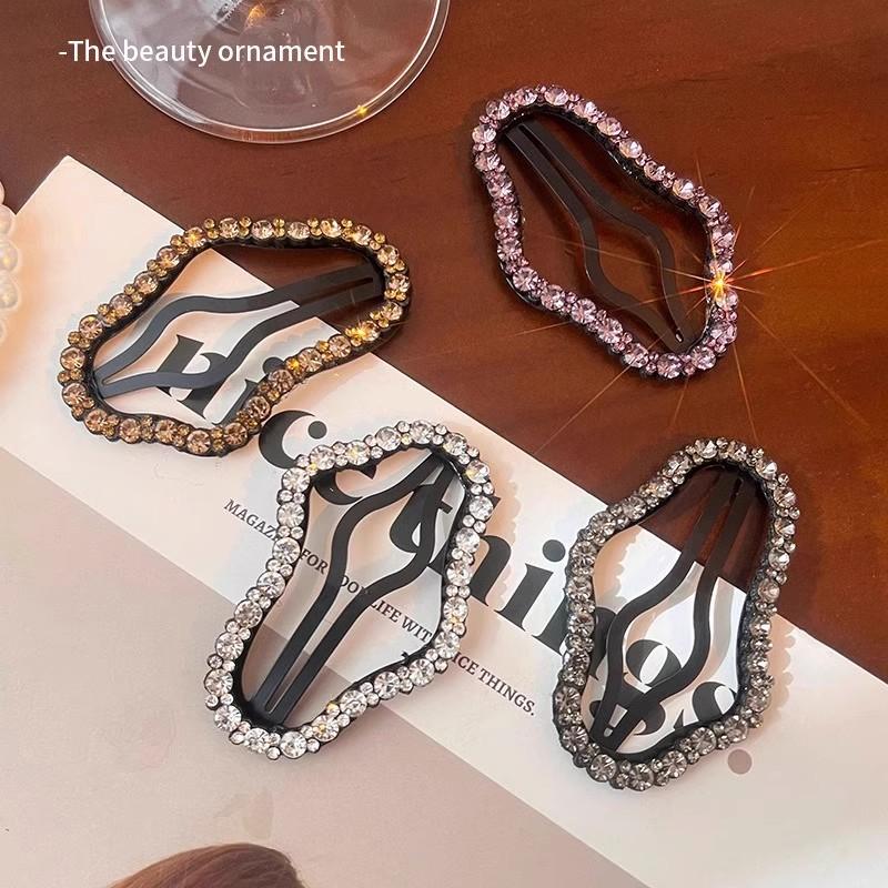 Temperament Cloud Shape Rhinestone Metal Hairpin For Women Girls Sweet Hair Ornament Barrette Hair Clip Fashion Hair Accessories
