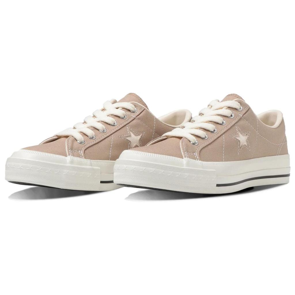 Converse One Star Vtg Canvas Comfortable Versatile Durable Breathable Low-Top Skate Shoes Unisex Sneakers Light-Brown 35200570