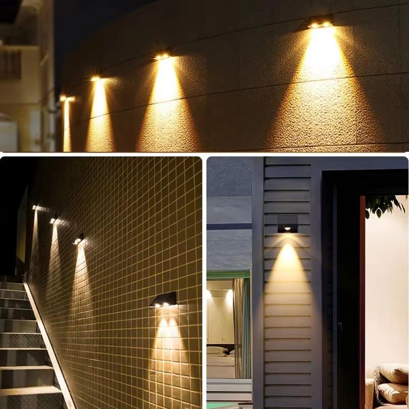 NEW Solar Wall Light Outdoor Illumination IP54 Waterproof LED Lamp Bulb Automatic Lighting At Night for Garden Yard or Balcony