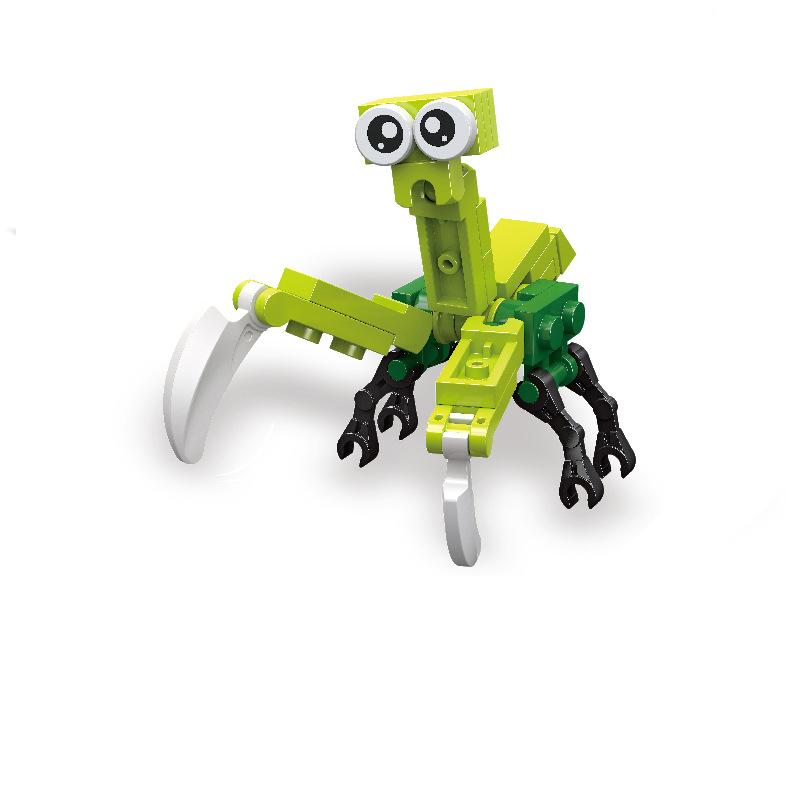 12 Insect Species Creativity Animal Insect Building Block Ladybug Dragonfly Butterfly Snail Wasp Mantis Beetle Bricks Toys Gifts