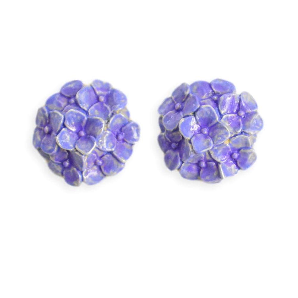 PalnartPoc Flower Earrings Rainy Season Sky PalnartPoc Brough Superior Hydrangea Hydrangea Purple Flower Accessories