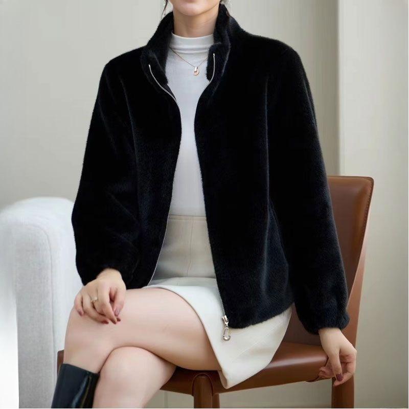 Winter Mallard Style Premium Faux Mink Plush Coat Women Versatile Loose Fit