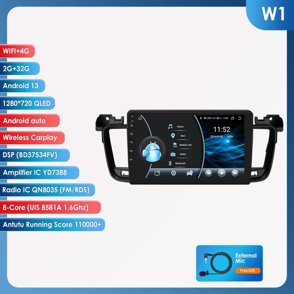 

Ossuret 2din Android Autoradio для Peugeot 508 508SW 2011 - 2018 Автомобильный Радио Мультимедиа Видео Плеер GPS Navi Головное Устройство Carplay 4G RDS интеллектуальный DVR W1 8Core 2G 32G