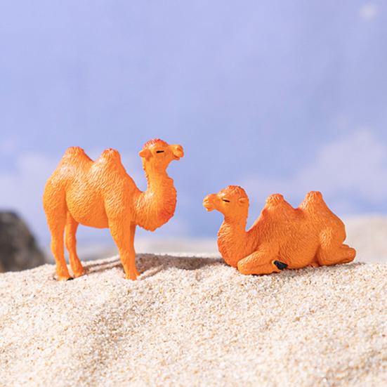 3 Pcs Mini Camel Ornaments Miniature Camel Figurines Desktop Decoration Mini Animal Statues for Micro Landscapes DIY Crafts