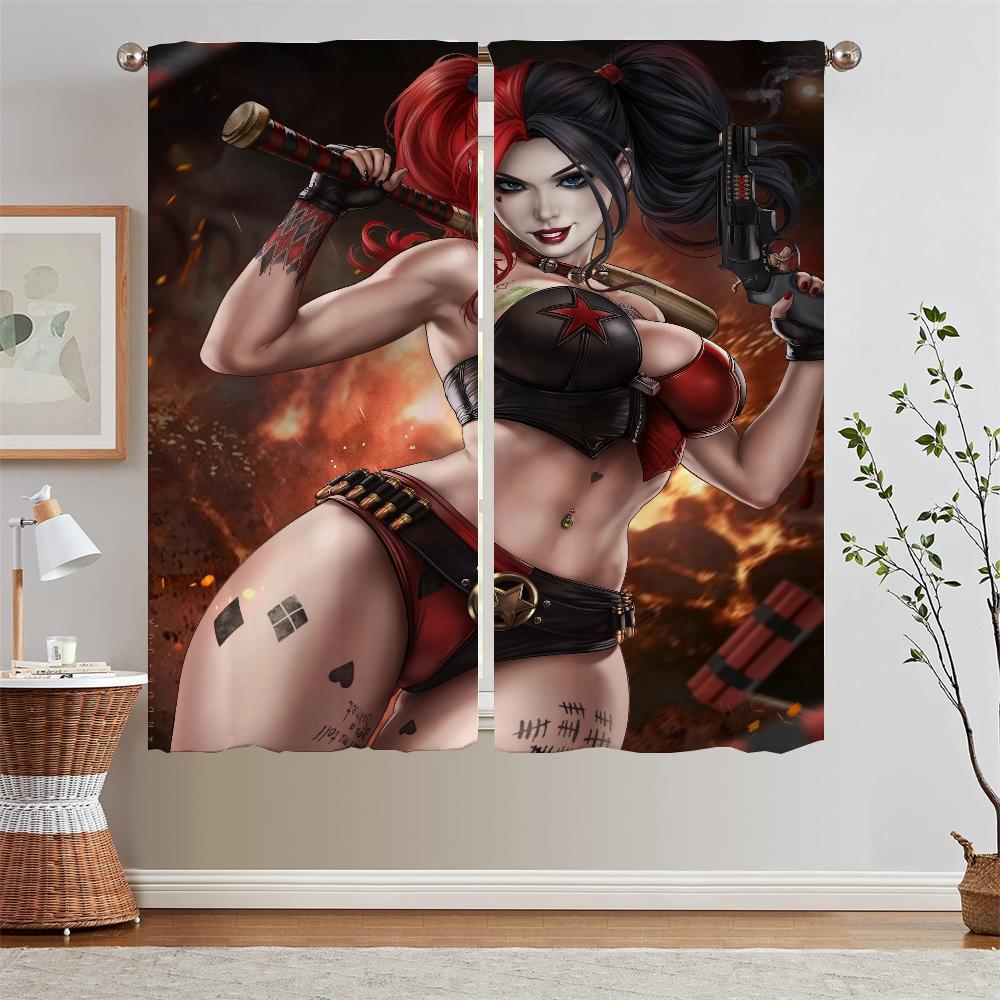 

СексуальностьHАрлекины Шторы Жалюзи Кухонные шторы для гостиной 2 элегантных штуки Украшение спальни Шторные локоны W50xH70cmx2pcs-CL