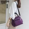 WTEMPO Women Casual Single Shoulder Bags Female Solid Large Capacity Bento Bag Zipper Multi Pockets Canvas Handbag