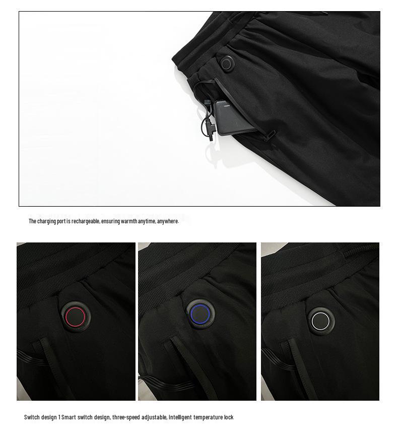 Winter Beheizte Intelligente Elektrische Warme Baumwollhose - Outdoor Kältefest Elastische Unterteile