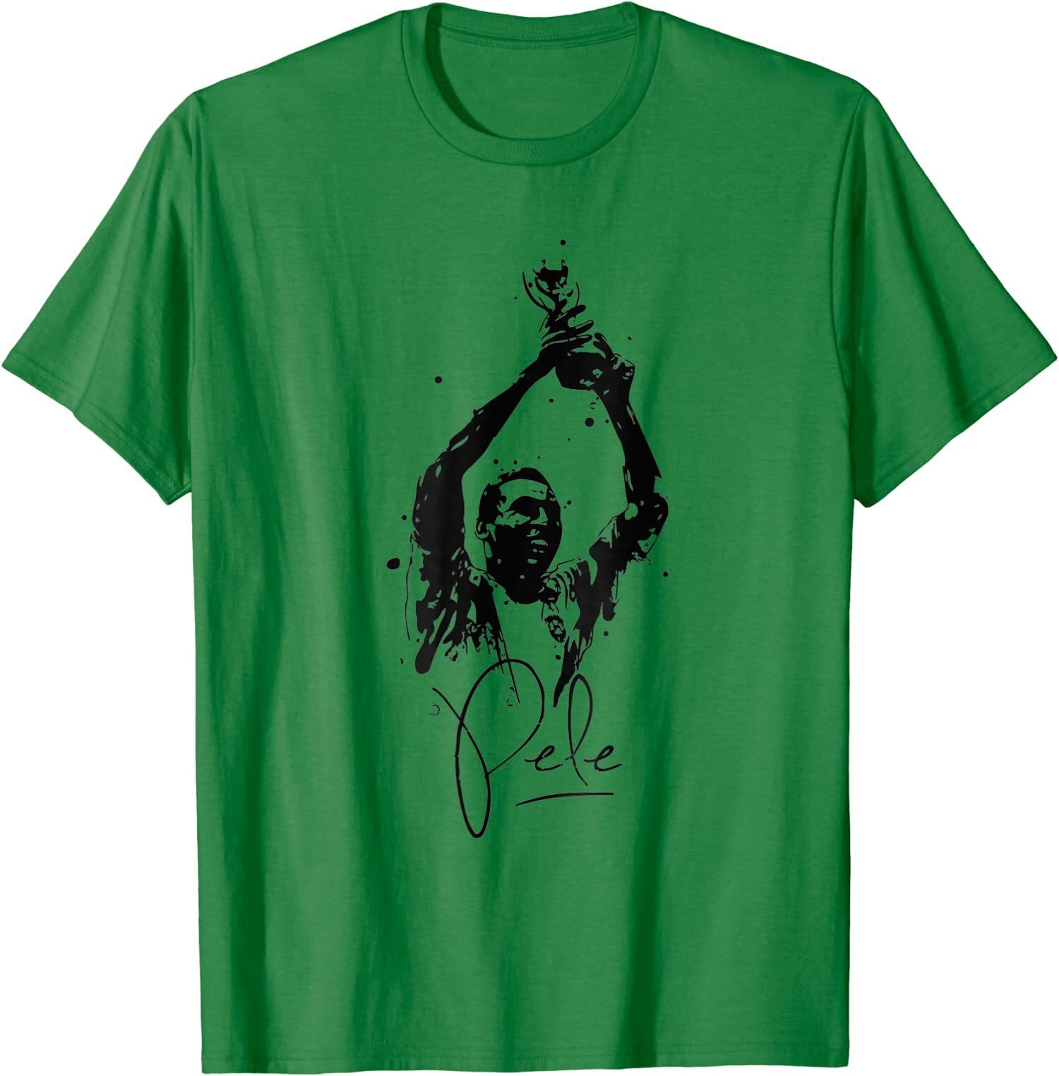 Signed By Pele Brazil Player Rest In Peace Memory Unisex T-Shirt S разноцветный