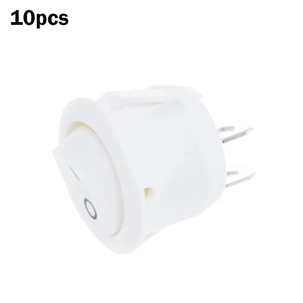 ON-OFF Round Snap-in Toggle Switch 2 Pin Plastic Car Auto Boat Switches Rocker Boat Switch Car Auto Boat