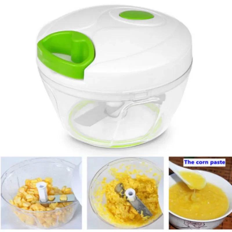Multi-function Hand Held Vegetable Shredder Slicer Cutter Powerful Manual Pulling Food Chopper Cutting Various Foods Nuts Pesto