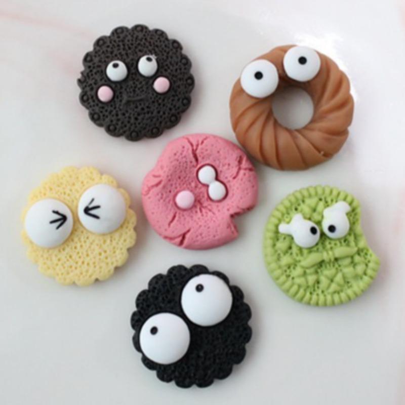 Kawaii Pink Stars Fridge Magnets Big Eyes Biscuits Hearts Fridge Stickers Children Gifts Home Decor