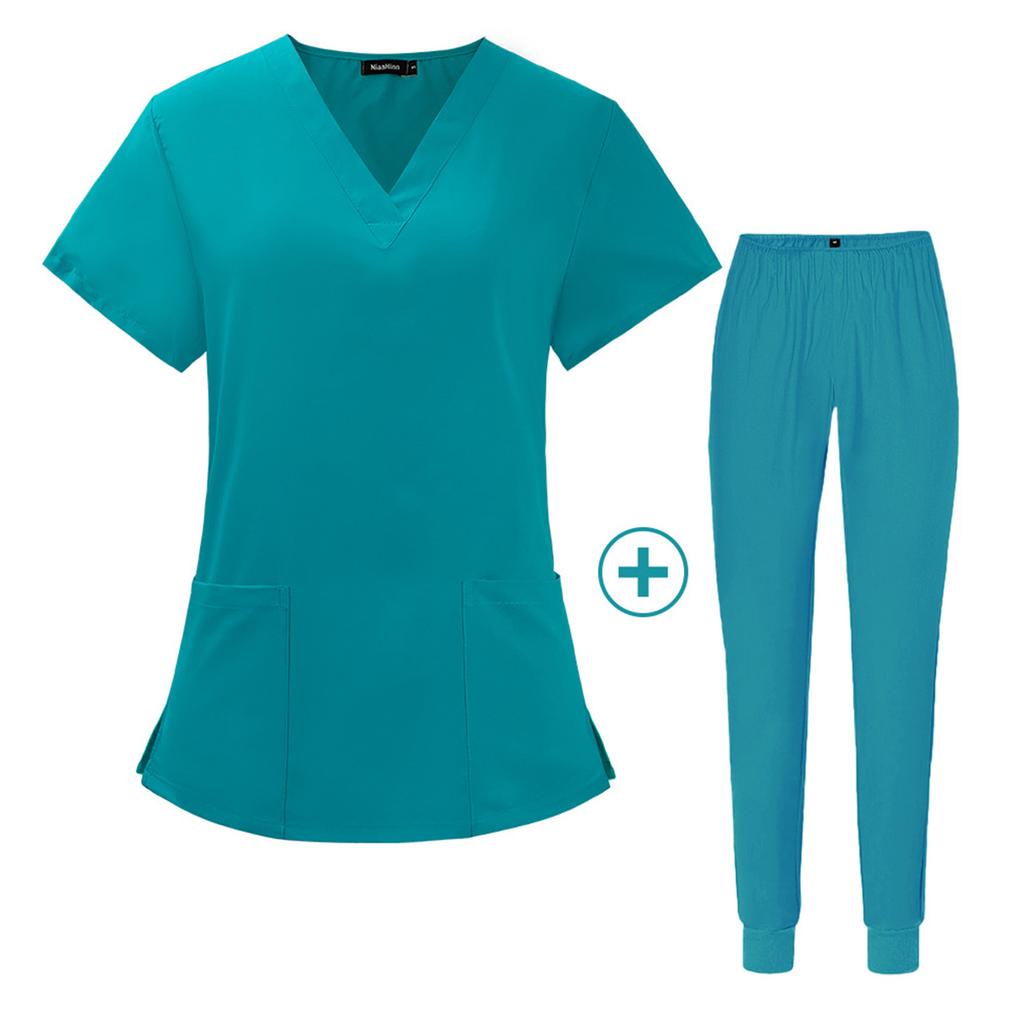 2025 Summer New Women Wear Scrub Suits Hospital Doctor Working Uniform Medical Surgical Multicolor Unisex Uniform Nurse Accessories