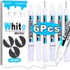 5/1Pcs Oily White Marker Pen Graffiti Pens Waterproof Permanent Gel Pencil Tire Notebook Glass Painting Pen 0.7mm 1mm 2.5mm