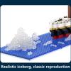 Titanic Creative Luxury Iceberg Cruise Ship Boat Wreck Set City Diy Model Construction Blocks Blocks Toys For Kids Adult Present