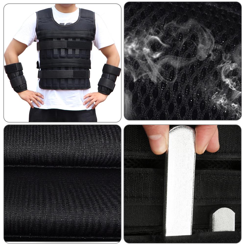 Adjustable Weighted Vest 10kg Workout Weight Vest with Wrist Weights and Leg Weights