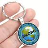Fashion Alloy Keychain Pendant Round Metal Key Ring