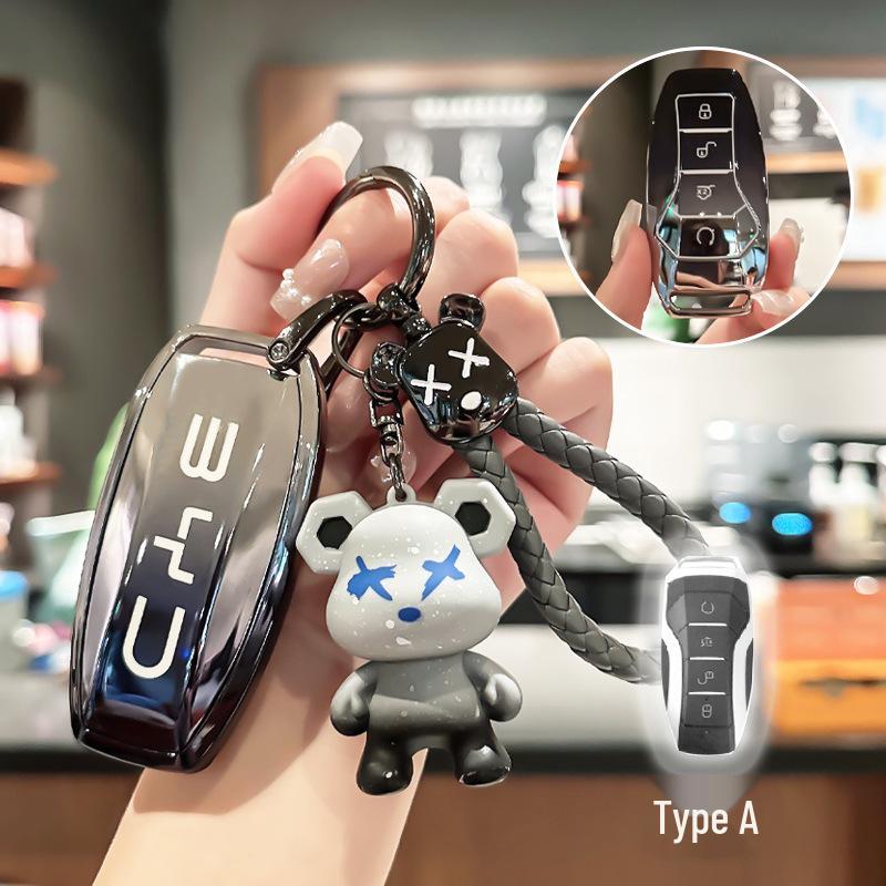 BYD Key Case for Han, Dolphin, Seagull, Mini, Yuan, Tang, Song Pro, and Qin Plus.