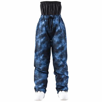 MORGEN SKY and Water HX995 Snowboarding/Ski Pants, Unisex, Men's Women's, Tie-Dye Pattern, Water-Repellent, Windproof, Cold-Proof, Warm,
