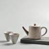 Minimalist Japanese Ceramic Tea Set with Titanium Cups