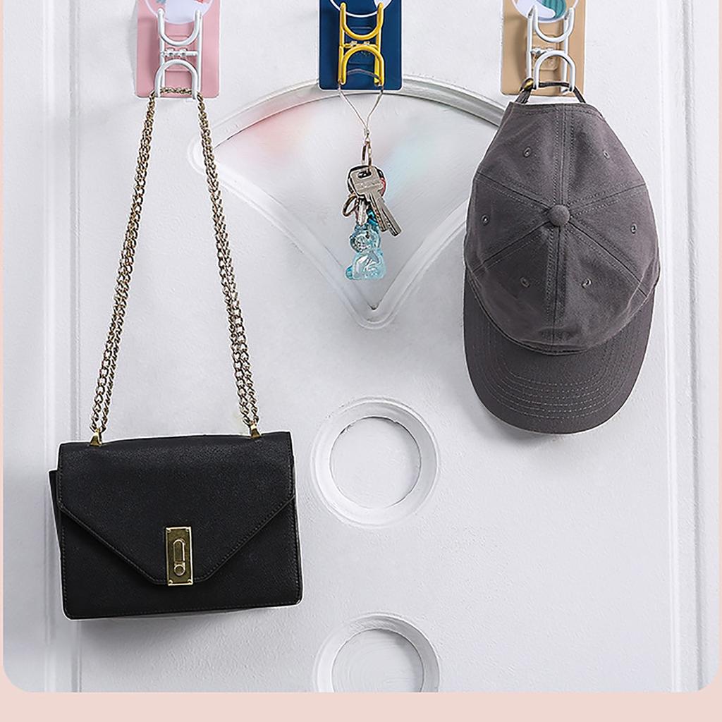 Cute Hooks Wall Mounted 360 Degrees  Rotating Hook Orderly Storage Strong Stickiness Towel Rack for Bathroom Kitchen