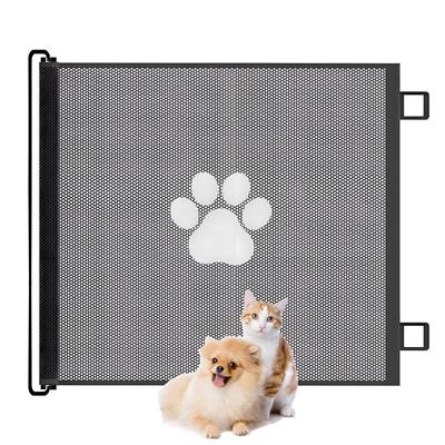 YLOVABLE Roll-Up Baby Gate, Mesh Cloth Door Barrier for Doors and Stairs, with Tape, Roll-Up Pet Fence, Barrier-Free, Cat Claw Protection, 110*78cm
