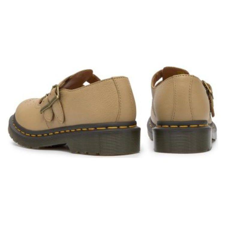 Dr. Martens Round Toe Buckle Chunky Heel Mary Jane Shoes Women Shoes Brown 30692439