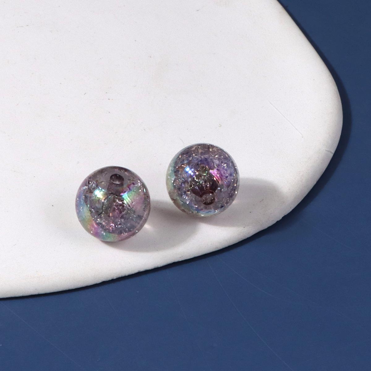 12MM Gradient Pearlescent AB Crackle Acrylic Beads for DIY Keychains and Ornaments