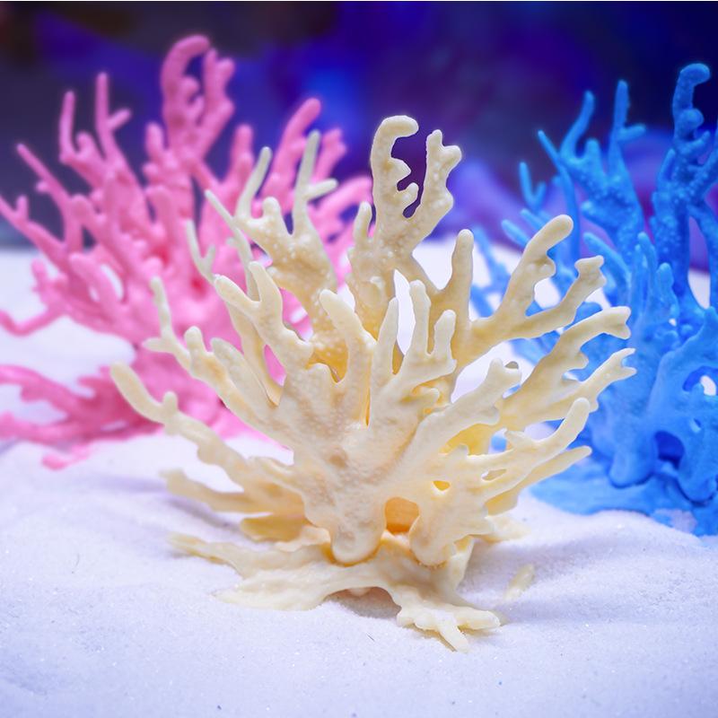 Simulation Coral Water Plant Resin Fake Coral Aquarium Decorations Coral Miniature Fish Tank Aquarium Landscape Decoration