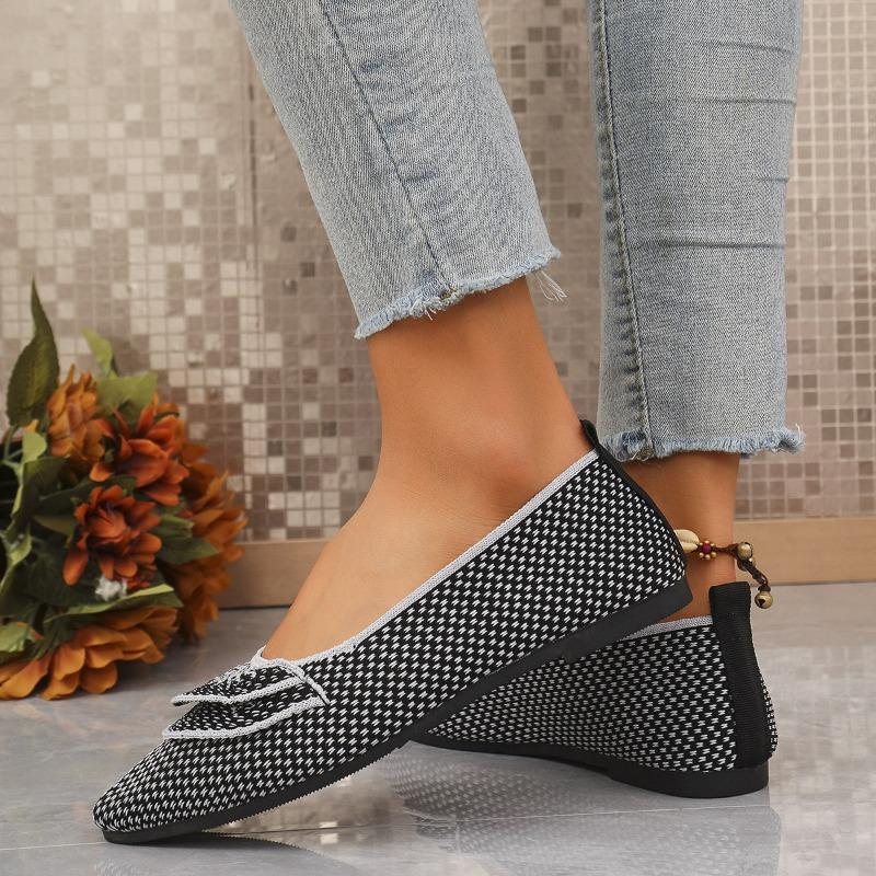 N Nü Spring/Summer New Pointed Toe Flat Single Shoes Large Size Fashion Flying Weaving One Step Casual Women's Shoes