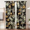 Black Gold Us Dollar Gold Coin Theme Print Drapes Room Darkening Window Curta Home Decor,Rod Pocket Blackout Curta Bedroom