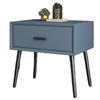 Modern light luxury bedside table solid wood locker bedroom Italian simple single drawer Hong Kong style storage North