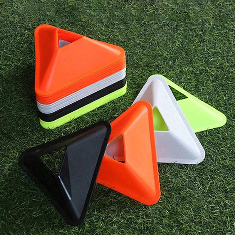 5Pcs Football Training Disc Triangle Soccer Practice Field Sports Agility Training Cone Portable Equipment For Kids Adult