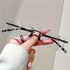 1/3-Pack Square Frameless Reading Glasses for Men Women Anti-Blue Light PC Lens Rectangular Eyewear 1 0 to 4 0