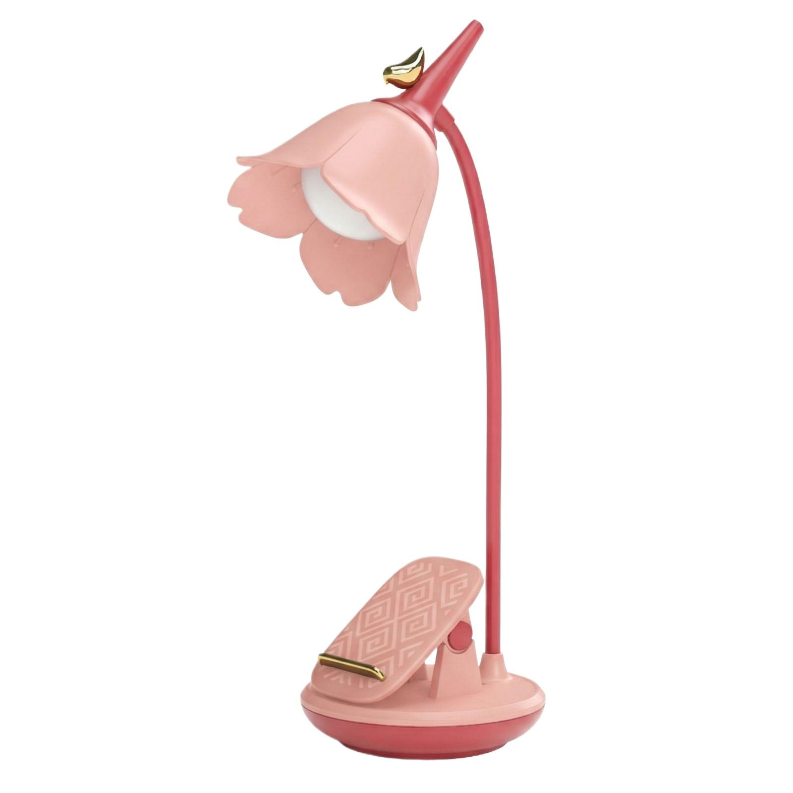 

Clip- Desk Lamp, Adjustable Gooseneck Lamp Arm, Dimming, Rechargeable Battery, Eye-protecting Night Light, Suitable For Children And College Students. One Size рожевий