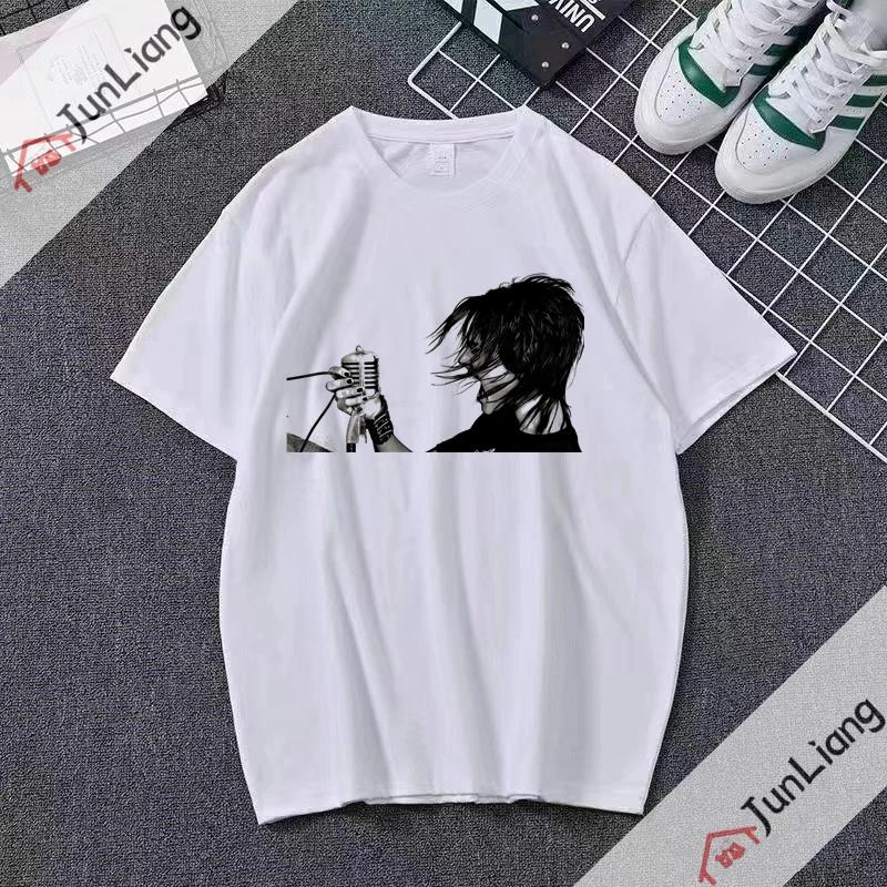 Italian Rock Band Tshirts for Women Maneskin Harajuku Streetwear Sportswear Man Kpop Goth Clothes Short Sleeved Tshirt Tops