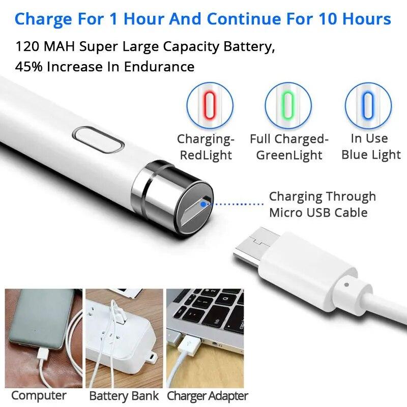 Universal-Eingabestift, Eingabestift für Apple iPad Pro 1 2 Air 3 4 Mini 5 6 iPhone Xiaomi Huawei Tablet IOS Android-Telefon Touch-Pen