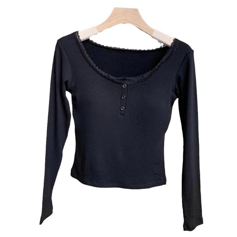 Women's Winter Thermal Underwear Set with Chest Pads - Thickened, Elastic, Threaded Cotton, Slim Fit, Comfortable Outer Layer