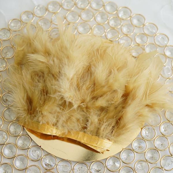 1Yard Natural Turkey Feathers Trim 10-15Cm Fluffy Feather Ribbon For Crafts Accessories Wedding Party Clothing Sewing Decoration