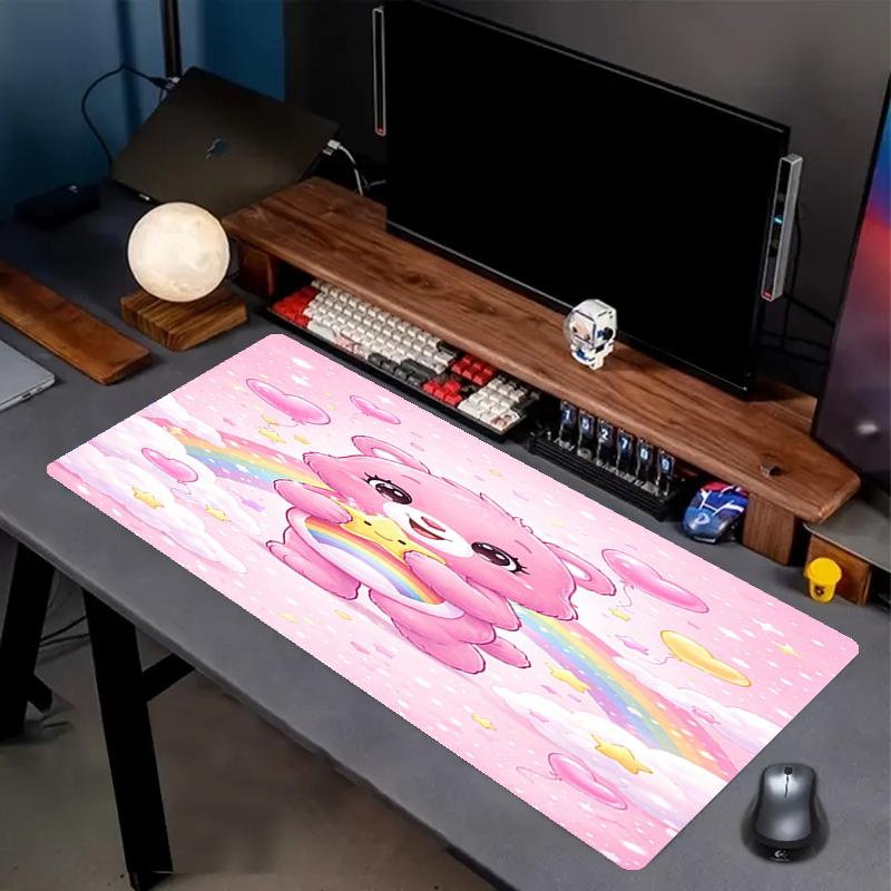 Bear Theme Mouse Pad, Non Slip Rubber Base, Multifunctional Office & Home Decor, Perfect for Workspace Personalization.