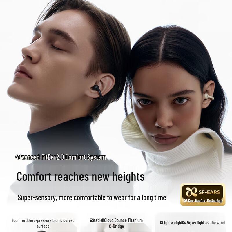 SANAG Z50 Ultra Open-Ear Clip-On AI Bluetooth Headset