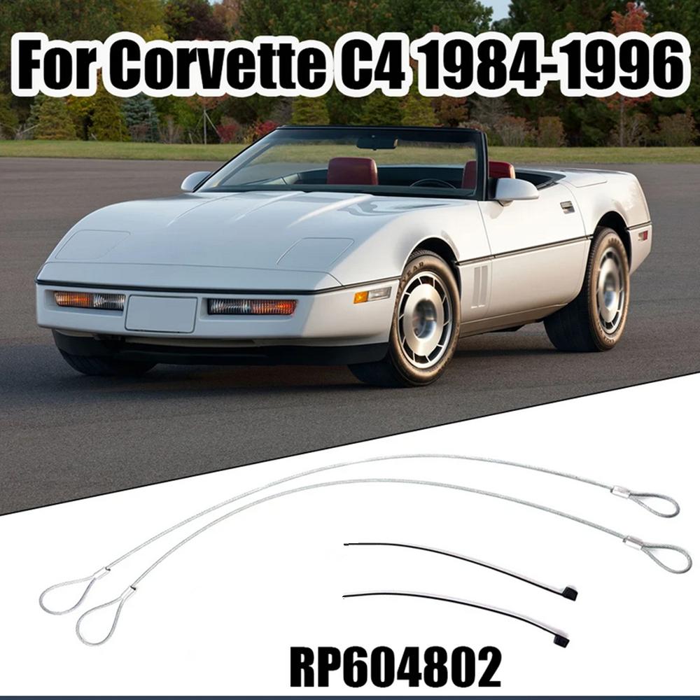 1 Pair Emergency Hood Release Cable Kit RP604802 Fits For Corvette C4 1984-1996