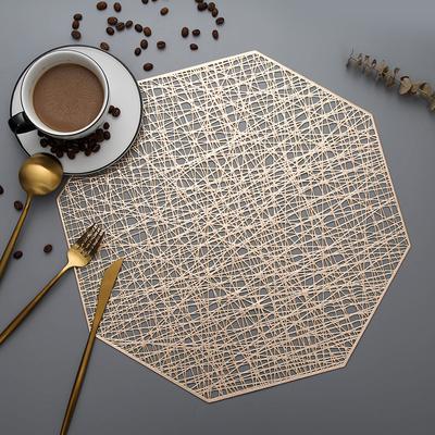 1Pc Large 38x38cm Octagonal Hollow Insulation Pad PVC Anti-scald Table Mat Restaurant Dinner Placemat Coaster