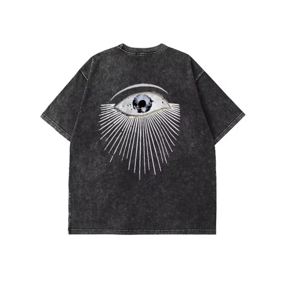 Hirsionsan Y2k Quality Oversized Washed T Shirt Women Men Vintage Print T-shirts Streetwear Wash Tee Girl Luxury