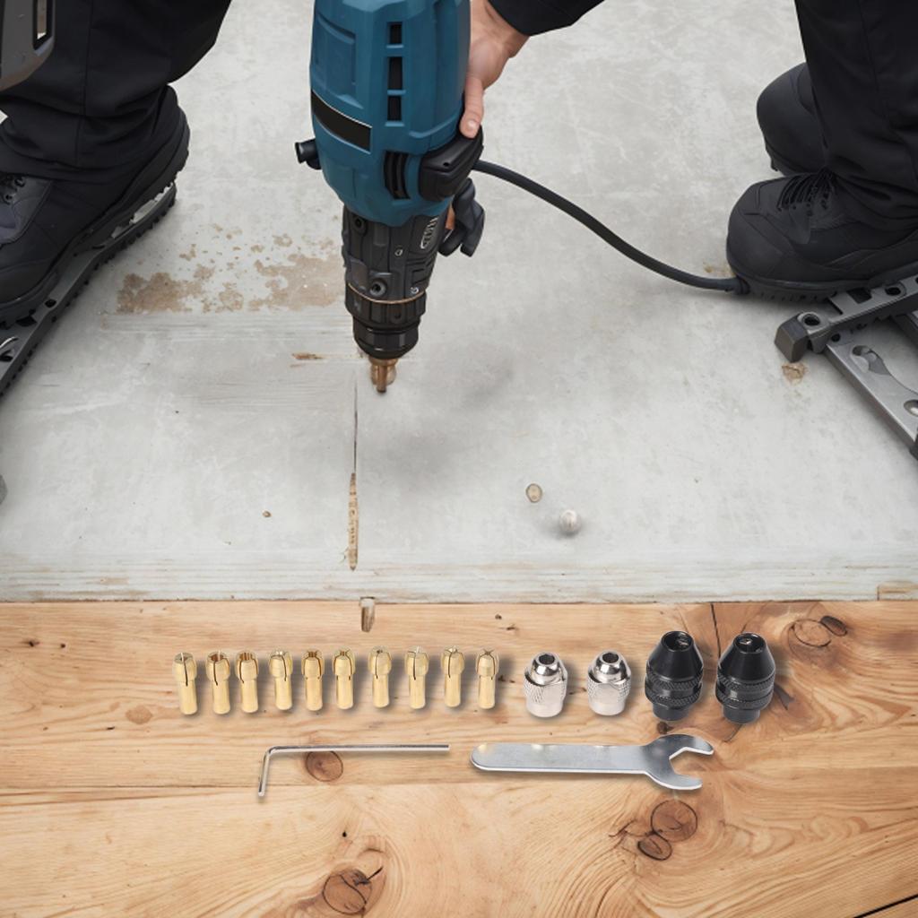 Easy Change Keyless Chuck for Rotary Tools Adapter for Various Attachments
