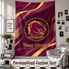 Wall Hanging Tapestry With Custom Name & Text, Brisbane Broncos Decorative Tapestry For Bedroom