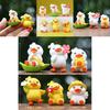Cute Cartoon Yellow Duck Figurine For Car Decor And Photography Pvc Collectible Toy