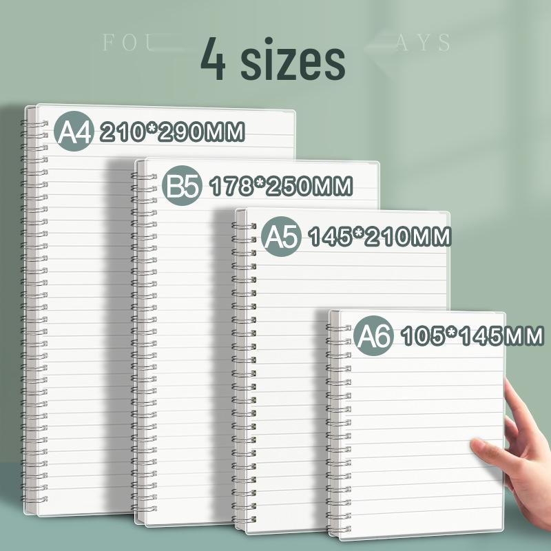 Spiral Bound A5/B5 Notebook: Lined, Grid, & Blank Pages, Ideal for Students and Planning